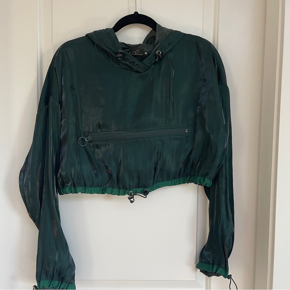Angel Chen Green iridescent hoodie